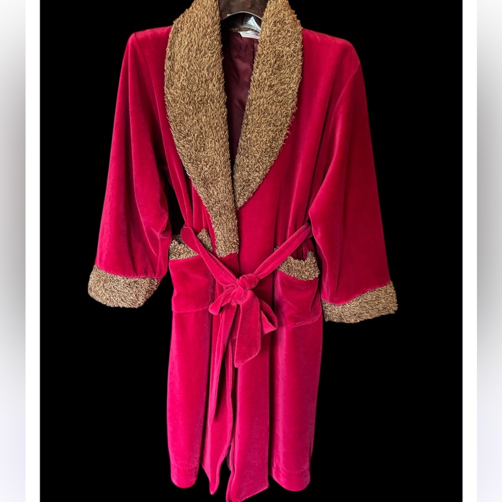 Vintage Pierre Cardin velour smoking jacket robe